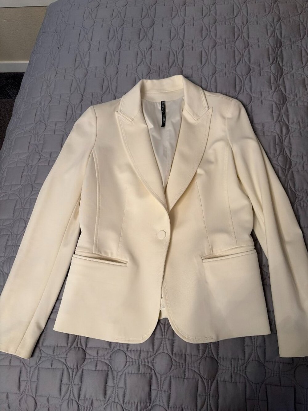 PLEIN SUD JEANIUS (Paris) Womens White Suit Blazer Jacket Coat Size Medium